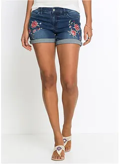 Shorts di jeans con ricamo, bonprix