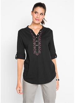 Maglie \u0026 top bpc bonprix collection Donna | Maglia a maniche lunghe con  peplum Maite Kelly Nero / Granata Fantasia Grafica ⋆ Spiritgospelchoir