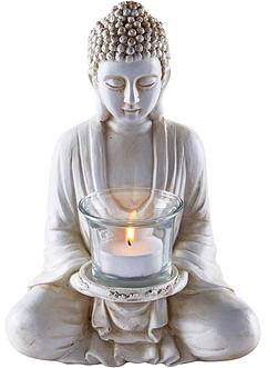 Statuetta di Buddha con portalumino, bpc living bonprix collection