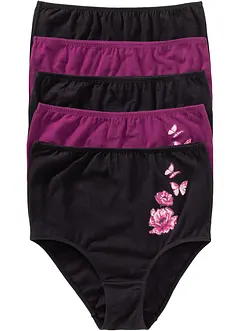 Slip a vita alta (pacco da 5), bonprix