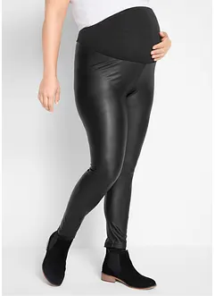 Leggings prémaman elasticizzati in similpelle, skinny, bonprix