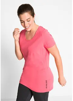 T-shirt lunga con scritta (pacco da 2), bonprix