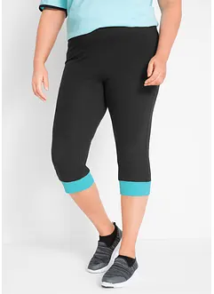 Leggings a pinocchietto sportivi con bordi a contrasto, bonprix