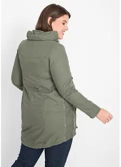 Parka prémaman foderato in jersey con inserto babywearing, bonprix