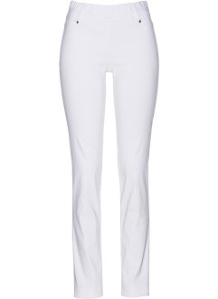 Bianco Pantaloni capri elasticizzati con elastico Bonprix Donna Abbigliamento Pantaloni e jeans Pantaloni Pantaloni capri 