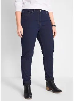 Jeans slim fit con cinta comoda, a vita media, bonprix