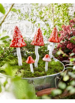 Funghi decorativi da giardino (set 5 pezzi), bpc living bonprix collection
