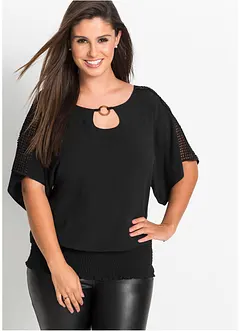 Blusa con pizzo, bonprix