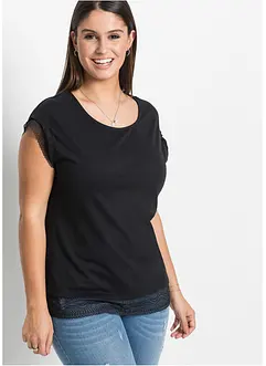 Maglia boxy con pizzo, bonprix