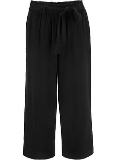 Pantaloni culotte in viscosa con cintura da annodare in vita, bonprix