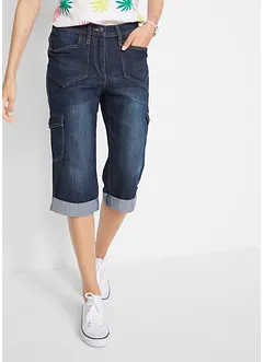 Jeans cargo elasticizzati, a vita media, bonprix