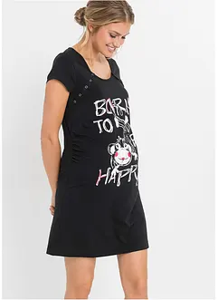 Camicia da notte allattamento con cotone, bonprix