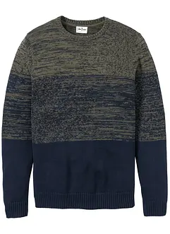 Maglione dalla linea comfort in filato fine misto cotone, bonprix