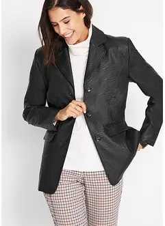 Blazer lungo in similpelle, bonprix