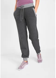 Pantaloni da jogging con elementi a contrasto materiale riciclato, bonprix