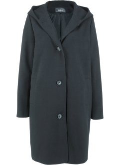 Cappotto corto in simil lana con cappuccio, bpc bonprix collection