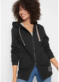 Felpa lunga con zip, bonprix