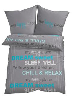 Biancheria da letto con scritte, bpc living bonprix collection