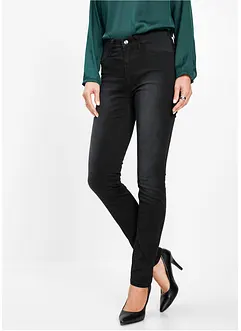 Jeans con cinta comoda slim, a vita media, bonprix