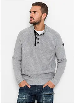 Maglione a collo alto con cotone riciclato, bonprix