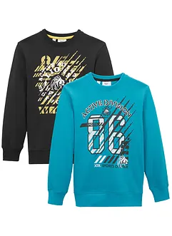 Felpa in puro cotone biologico (pacco da 2), bonprix