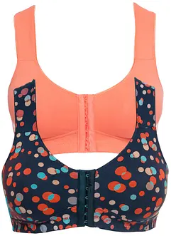 Reggiseno senza ferretto con chiusura anteriore e cotone biologico (pacco da 2), bonprix