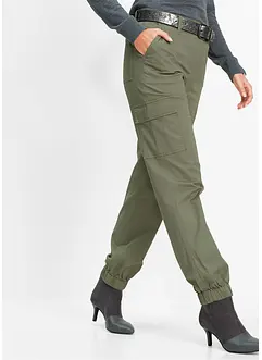 Pantaloni cargo elasticizzati con cotone, bonprix