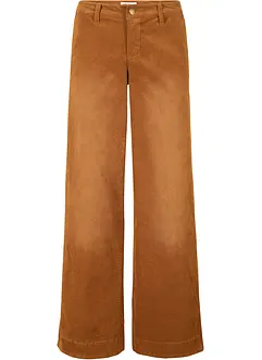 Pantaloni di velluto a coste elasticizzato, wide leg, bonprix