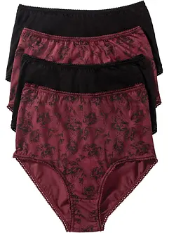 Slip a vita alta con cotone biologico (pacco da 4), bonprix