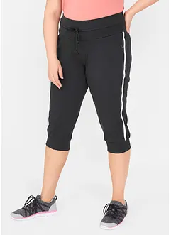 Pantaloni capri sportivi in cotone, bonprix