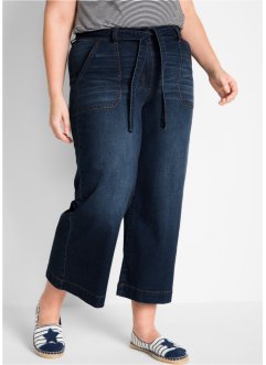 Jeans cropped a vita alta ultra morbidi con cinta comoda, loose fit, bpc bonprix collection