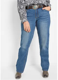 Jeans elasticizzati straight, vita media, bonprix