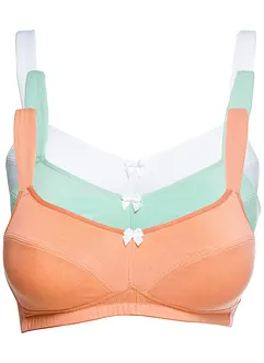 Reggiseno senza ferretto con cotone (pacco da 3), bonprix