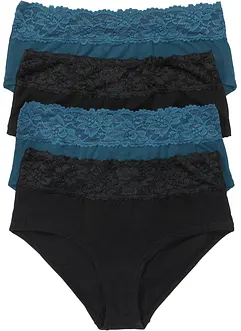 Culotte a vita alta (pacco da 4), bonprix