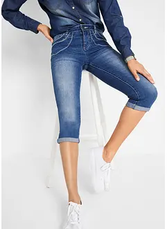 Jeans cropped straight, a vita media, bonprix