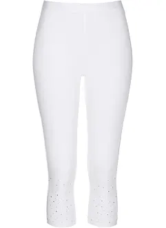 Leggings a pinocchietto con strass, bonprix