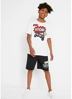 T-shirt e pantaloncini in jersey di puro cotone (set 2 pezzi), bonprix