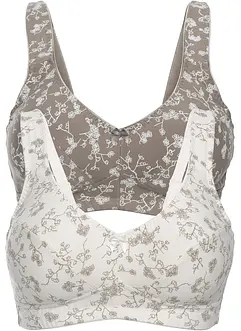 Reggiseno senza ferretto con cotone biologico morbido (pacco da 2), bonprix