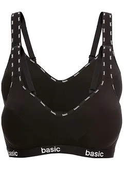 Reggiseno senza ferretto  con cotone biologico (pacco da 2), bonprix