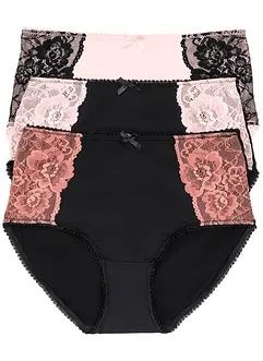 Slip alto in microfibra (pacco da 3), bonprix