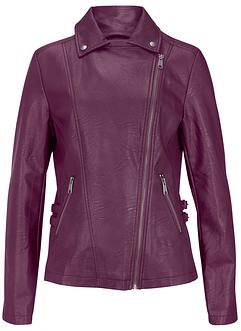 Giacca biker in similpelle con inserti elastici, bpc bonprix collection