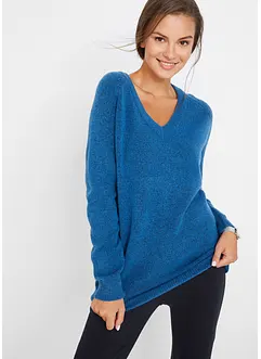 Maglione oversize con scollo a V, bonprix