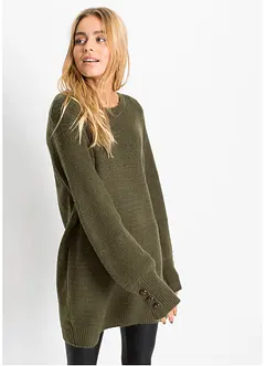 Maglione lungo con bottoni, bonprix