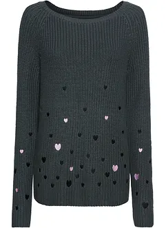 Maglione con cuoricini, bonprix