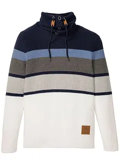 Maglione con collo tubolare in puro cotone, bonprix