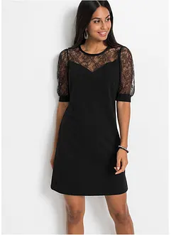 Abito di jersey con pizzo, bonprix