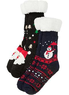 Calzini morbidi con fodera in peluche (pacco da 2 paia), bpc bonprix collection