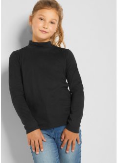 Bonprix Bambino Abbigliamento Top e t-shirt T-shirt T-shirt a maniche lunghe Nero Maglia a maniche lunghe in cotone sostenibile pacco da 2 