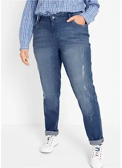 Jeans elasticizzati boyfriend, vita media, bonprix