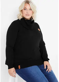 Maglione in filato fine con collo ampio, bonprix